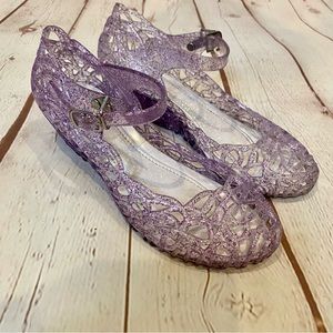 Ariel Purple/Lavender Glitter Jelly Heels Costume/Dress Up Princess Shoes